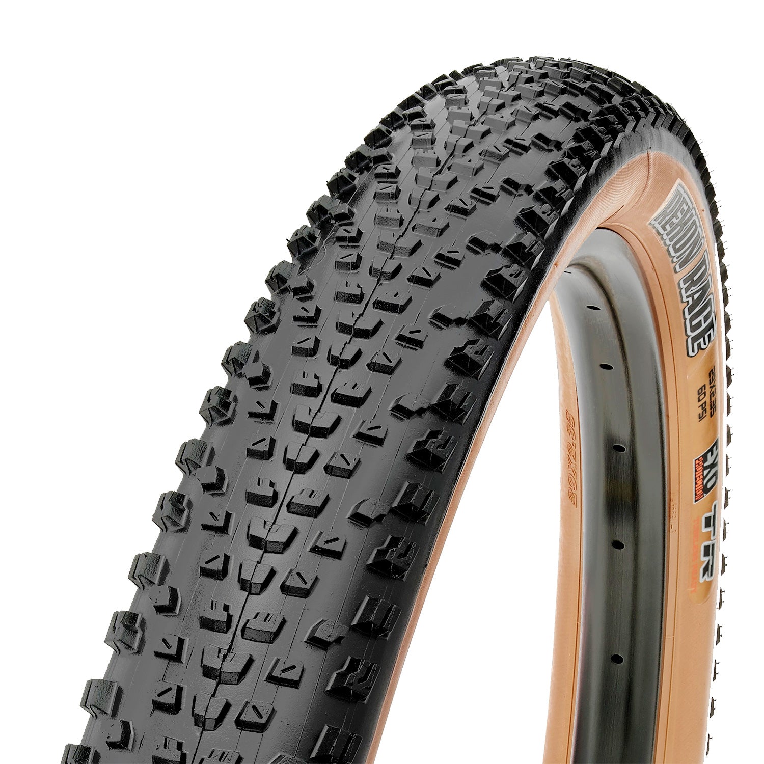 1-Pack 27.5” Rekon Race Tan Wall Bike for Mountain Bikes & Electric Bikes with Inner Tube (1) 60 TPI, 27.5" x 2.25", Total of 1