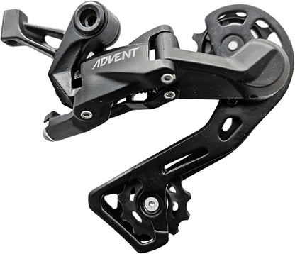 Microshift Advent 9sp Rear Derailleur Groupset, Right-Hand Shifter, Black